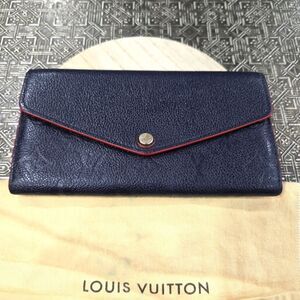 🐢 Louis Vuitton Empreinte Sarah Wallet Marine Rouge